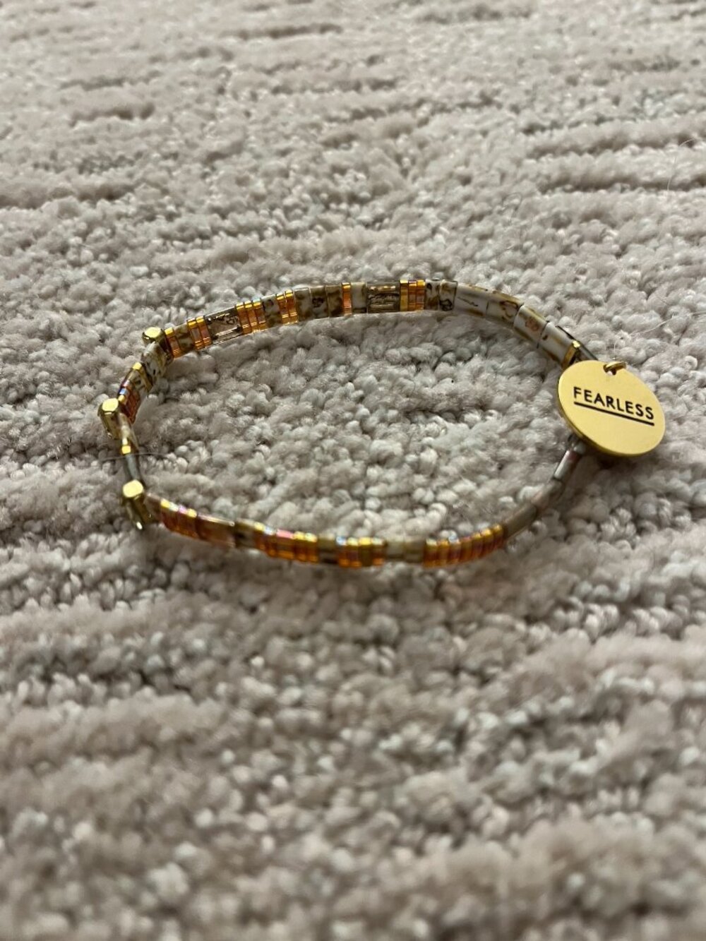 Soft surroundings good karma Miyuki Fearless charm bracelet